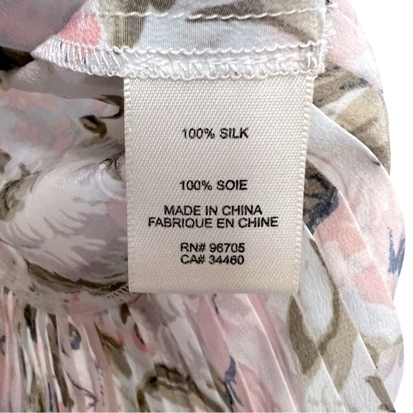 REBECCA TAYLOR Penelope Multicolor Floral Feminine Silk Top Romantic Summer - Picture 14 of 14